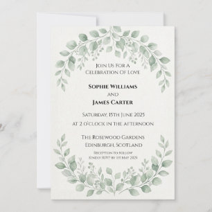 Eucalyptus Greenery Wedding Invitation