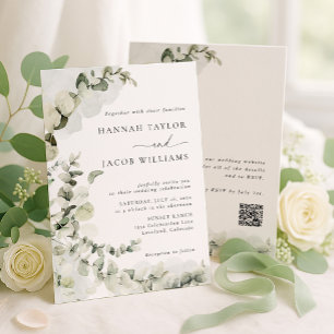 Eucalyptus Greenery Wedding Invitation