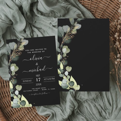 Eucalyptus Greenery Wedding Invitation