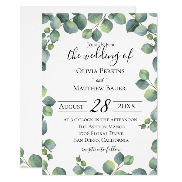 256654448110261671 Eucalyptus Greenery Wedding Invitation