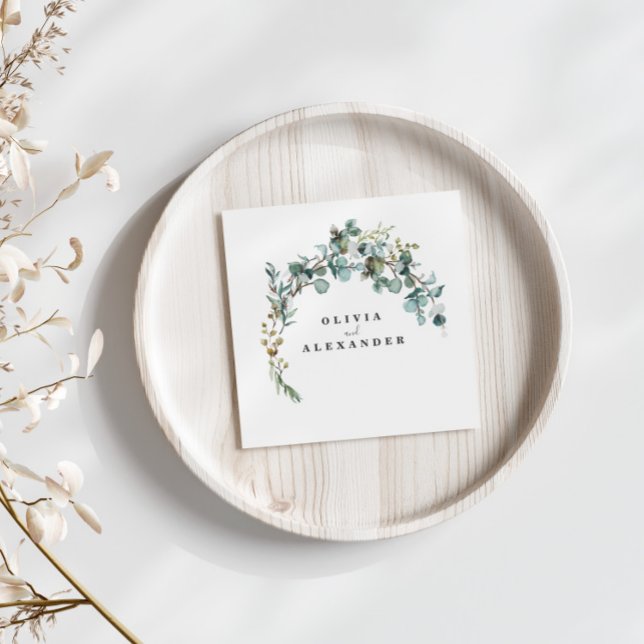 Eucalyptus Greenery Wedding Napkins (Creator Uploaded)