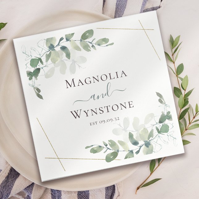 Eucalyptus Greenery Wedding  Napkins (Creator Uploaded)