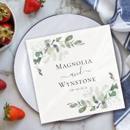 Eucalyptus Greenery Wedding Napkins