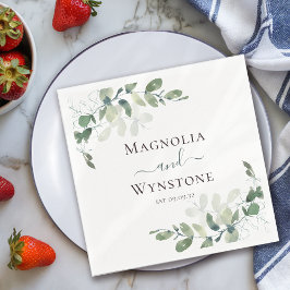 Eucalyptus Greenery Wedding  Napkins