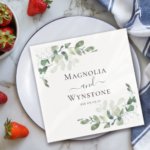 Eucalyptus Greenery Wedding Napkins