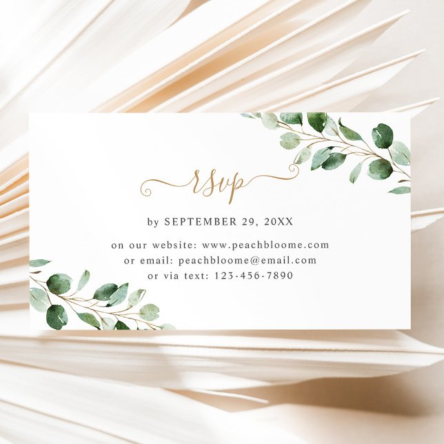 Eucalyptus Greenery Wedding Online RSVP Cards (Creator Uploaded)