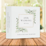 Eucalyptus Greenery Wedding Photo 3 Ring Binder<br><div class="desc">Botanical watercolor greenery wedding photo binder. Personalize to create a beautiful elegant binder that is unique to you. Designed by Thisisnotme©</div>