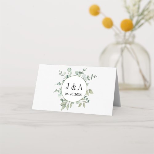 Eucalyptus Greenery Wedding Place Card
