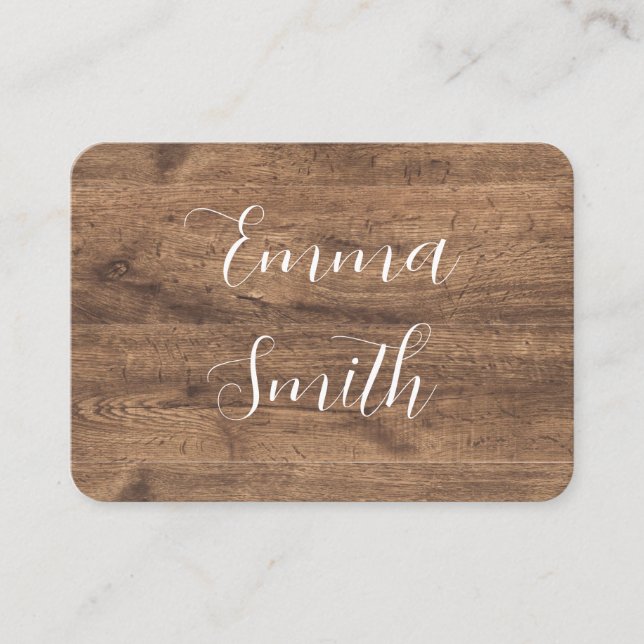 Eucalyptus Greenery Wedding Place Card | Rustic (Front)