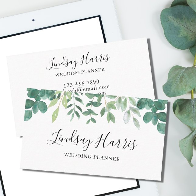 Eucalyptus Greenery Wedding Planner  Business Card (Creator Uploaded)