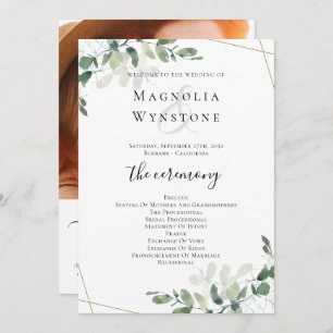 Eucalyptus Greenery Wedding Program