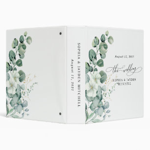 Eucalyptus Greenery Wedding Program 3 Ring Binder