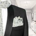 Eucalyptus Greenery Wedding Sage Pocket Square Bandana<br><div class="desc">An elegant sage green and eucalyptus greenery only wedding pocket square featuring watercolor painted eucalyptus stems on a sage green background.</div>