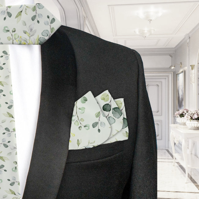 Eucalyptus Greenery Wedding Sage Pocket Square Bandana