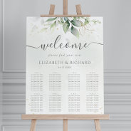 Eucalyptus Greenery Wedding Seating Chart at Zazzle