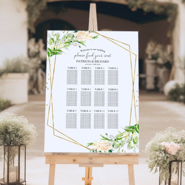 Eucalyptus Greenery Wedding Seating Chart Sign (Creator Uploaded)