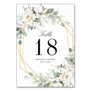eucalyptus greenery wedding table number