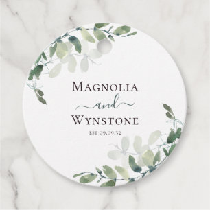 Eucalyptus Greenery Wedding Thank You Favor Tags
