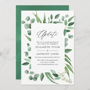 Eucalyptus Greenery Wedding Update Invitation