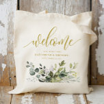 Eucalyptus Greenery Wedding Welcome Tote Bags at Zazzle