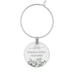 Eucalyptus Greenery Wedding Wine Charm