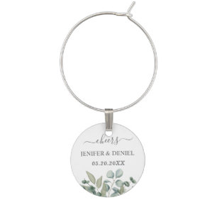Eucalyptus Greenery Wedding Wine Charm