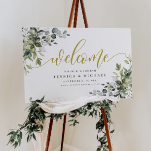 Eucalyptus Greenery Welcome Sign Foam Board