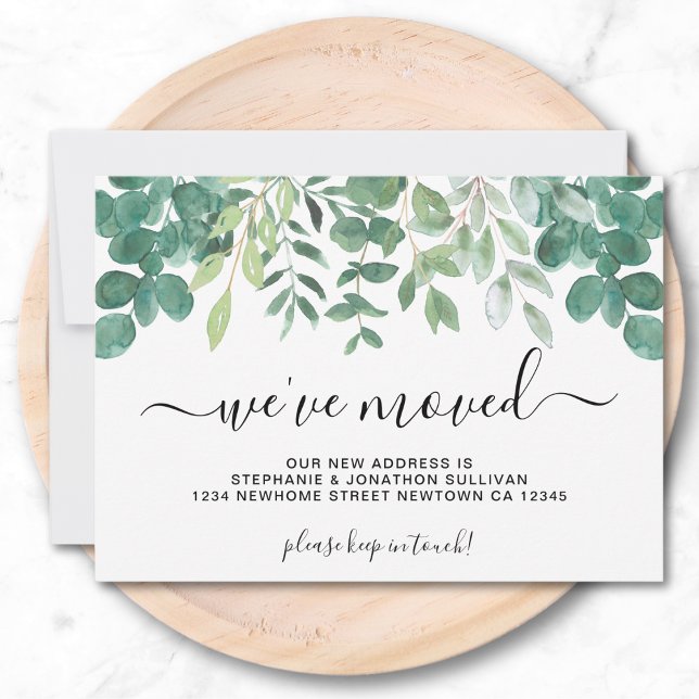  Eucalyptus Greenery We've Moved Announcement (Creator Uploaded)