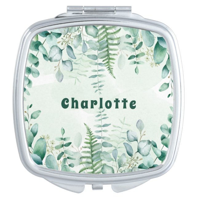Eucalyptus greenery woodland forest name compact mirror (Front)