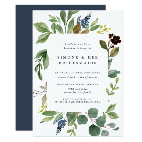 Eucalyptus Grove Bridesmaids Luncheon Invitation
