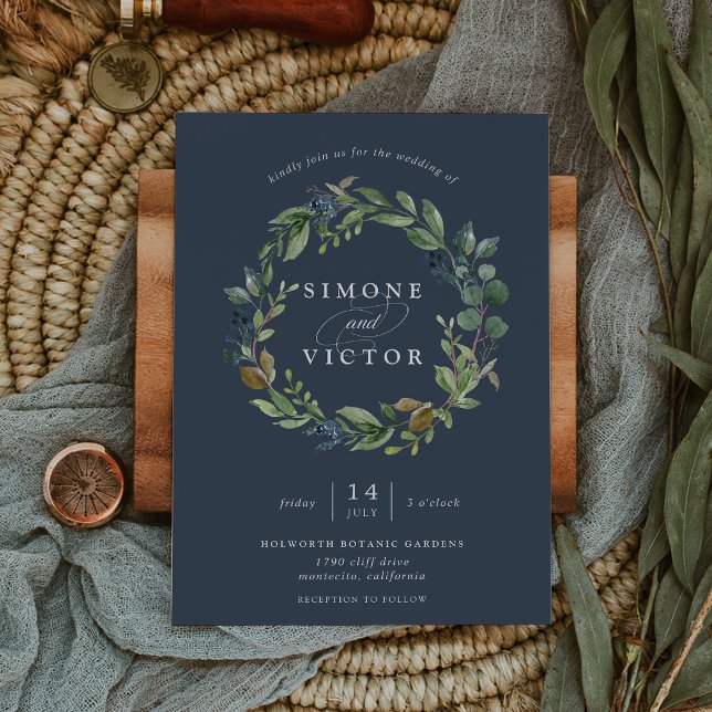Eucalyptus Grove Wreath Wedding Invitation (Creator Uploaded)