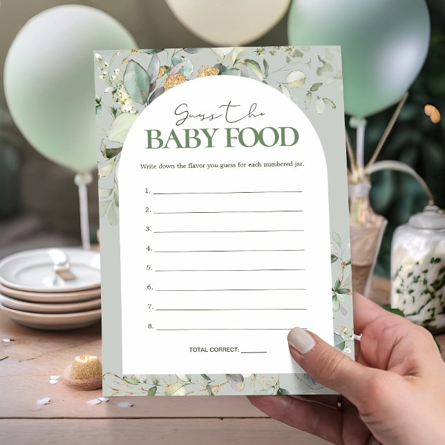 Eucalyptus Guess the Baby Food Baby Shower games (Creator Uploaded)