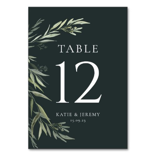 Eucalyptus Gum Leaves Greenery Table Number