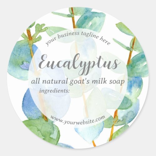 Eucalyptus Handmade Soap Skincare Product Label