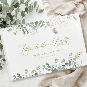 Eucalyptus Handwriting Script Bridal Shower Guest Book