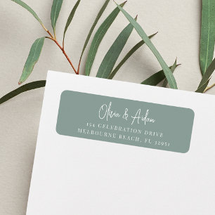 Eucalyptus   Handwritten Script Return Address Label