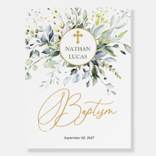 Eucalyptus Herbal Cross Baby Baptism Foam Boards