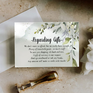 Eucalyptus Honeymoon Money Instead of Gifts Cards