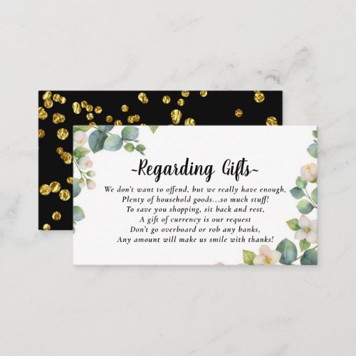 Eucalyptus Honeymoon Wedding Wishing Well Enclosure Card