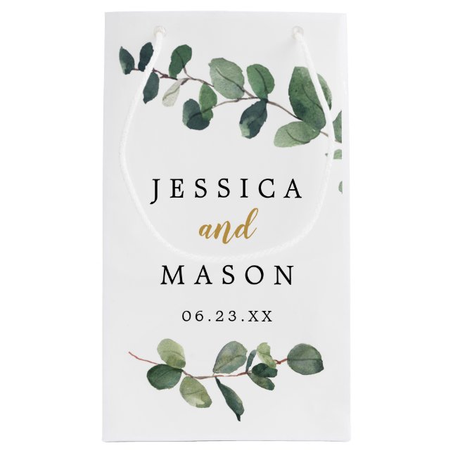 Eucalyptus Hotel Wedding Gift Bag (Back)