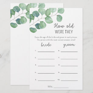 Eucalyptus How old were they bridal game