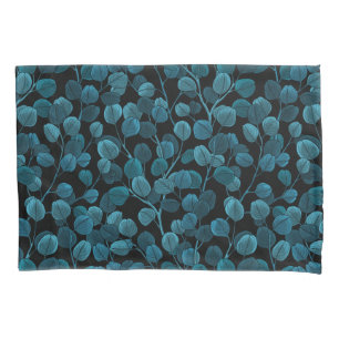 Eucalyptus in blue pillow case