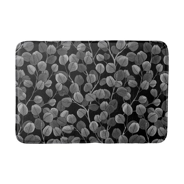 Eucalyptus in gray bath mat (Front)