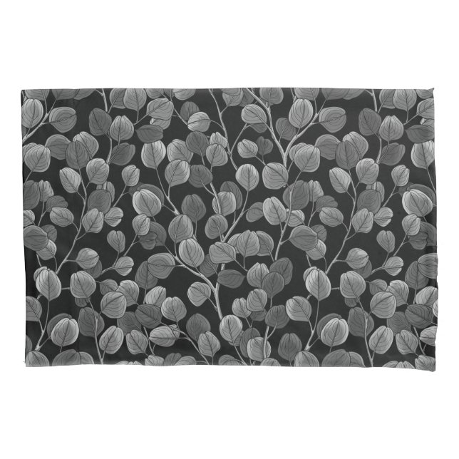 Eucalyptus in gray pillow case (Front-Left)