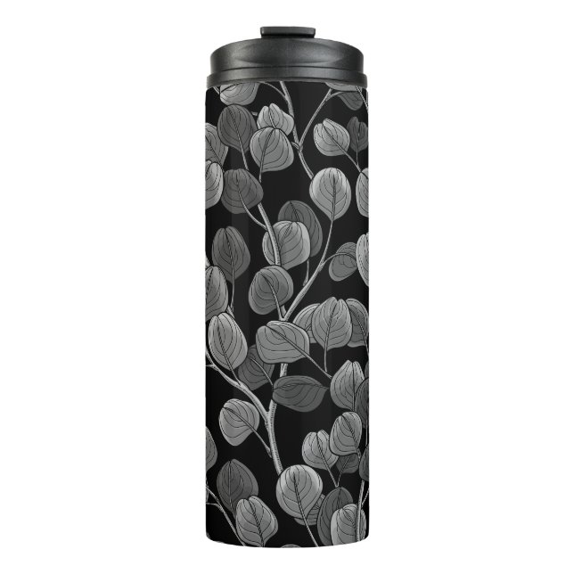 Eucalyptus in gray thermal tumbler (Front)