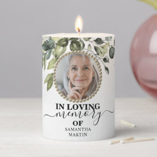 Eucalyptus In loving Memory Remembrance Pillar Candle