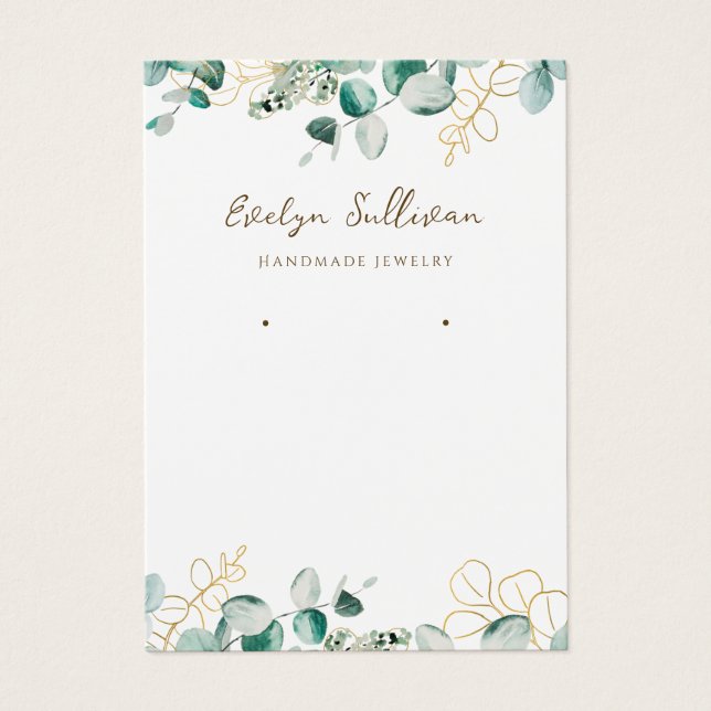 Eucalyptus jewelry display card (Front)