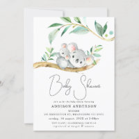 Eucalyptus Koala Bear And Joey Baby Shower