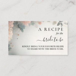 Eucalyptus Lace Tulle Dusty Blue Bridal Shower Enclosure Card