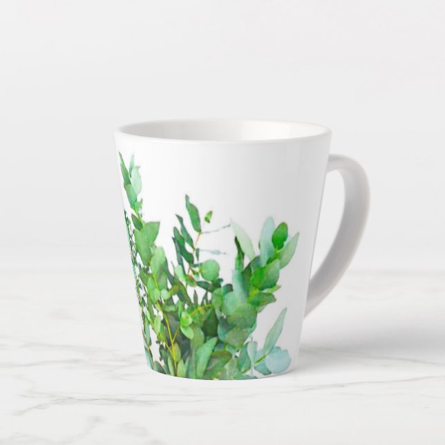 Eucalyptus  latte mug (Right Angle)